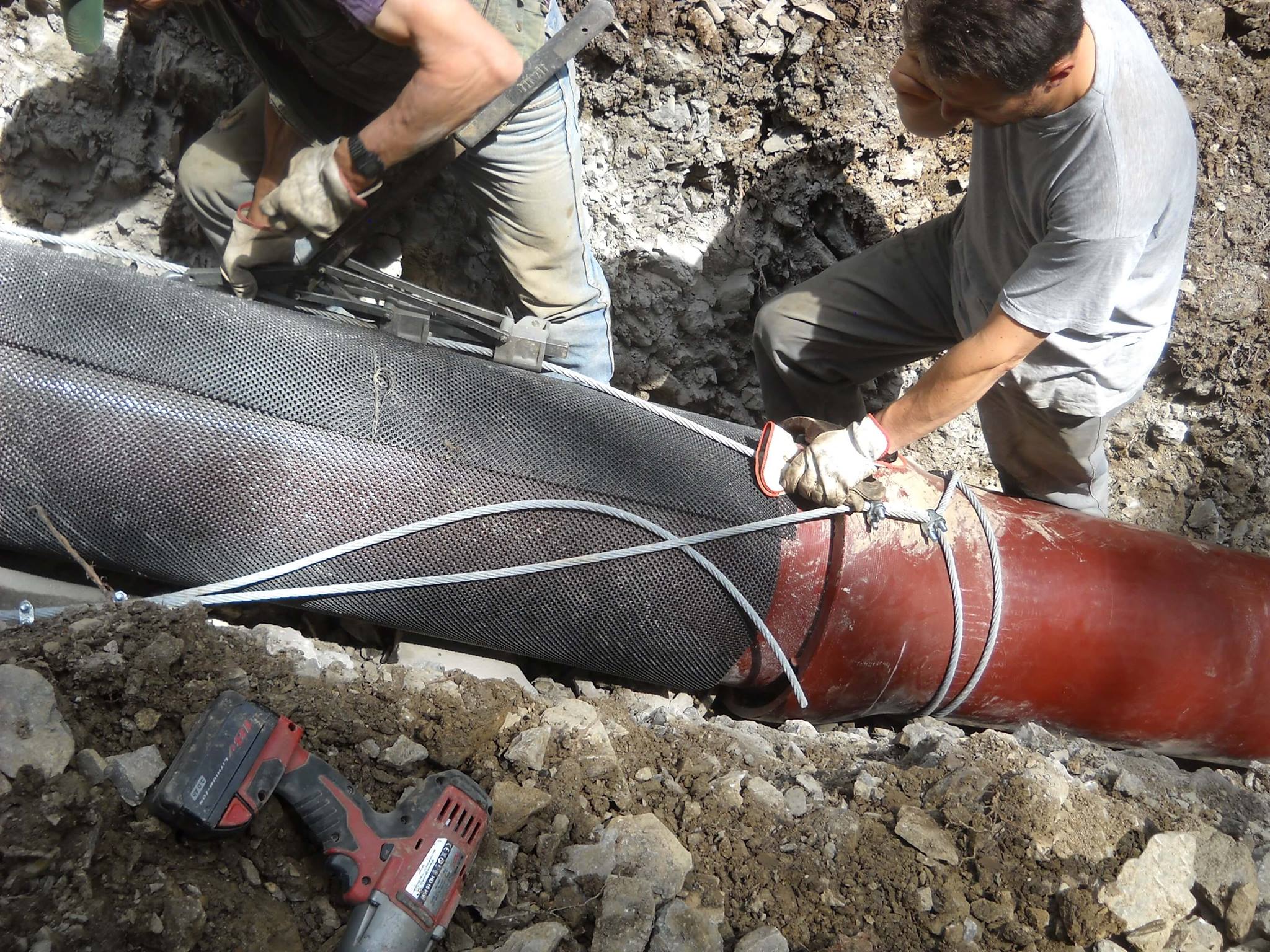 cantiere sulla rete idrica (foto di repertorio Bimillenarie Gsp)