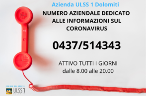 Coronavirus, l’Ulss 1 amplia gli orari del numero dedicato