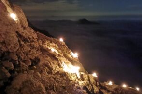 Lo spettacolo della Schiara illuminata: «Scritta una pagina di storia»