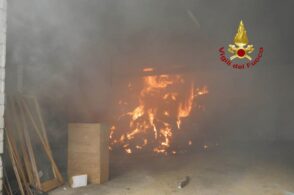 Maxi incendio in un capannone: messi in salvo più di 50 tori