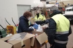 Pacchi alimentari per Belluno Donna: la Protezione Civile non si ferma a Natale