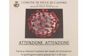 Allarme a Pieve di Cadore: «Passati da 7 a 40 casi Covid in pochi giorni»