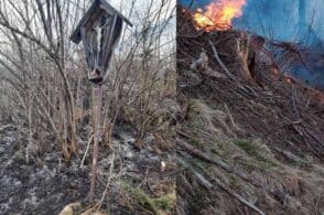 Spento l’incendio a Pozzale: il crocifisso si salva dalle fiamme