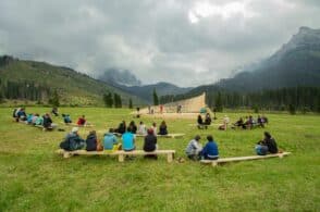 Val Visdende, inaugurato il palco realizzato col legno di Vaia