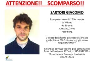 Trentenne bellunese scomparso a Milano: si cerca Giacomo Sartori