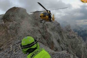 Un sasso lo colpisce al piede: turista polacco soccorso sulla Ferrata Dibona