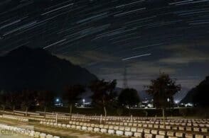 Al cimitero delle vittime: la memoria del Vajont ha il suono di una cornamusa