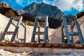 Inaugurata la briglia di tecnologia giapponese a Cancia. Adesso l’Antelao fa meno paura