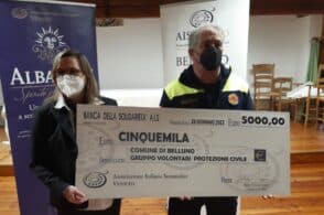 Sommelier: donati 5mila euro alla Protezione civile di Belluno