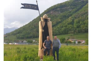 Feltre città del Palio, c’è anche una scultura con legno di Vaia