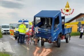 In moto contro furgoncino, muore centauro trentino