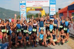 Aquathlon Kids: 150 ragazzini gareggiano al lago di Santa Croce