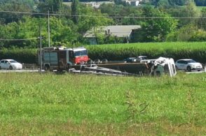 Camion si ribalta, SS50 chiusa oltre 4 ore