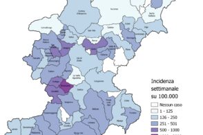 Covid, scende l’incidenza settimanale