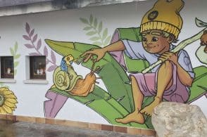 A Carve il nuovo murale dei bambini: «Una fantastica avventura»