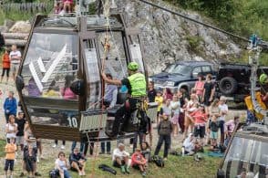 Si bloccano le telecabine di Portados. Ma è solo un’esercitazione