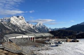 Cortina, manca un mese alla Coppa del mondo: iniziati i lavori alla finish area