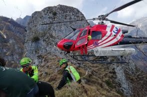 Ruzzola per 70 metri, Nuvola salvata dal Soccorso alpino