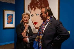 Regina Schrecker a Palazzo Fulcis per la mostra dell’amico Andy Wahrol