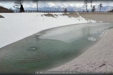 Nevegal, il nuovo bacino comincia a riempirsi (sì, davvero)