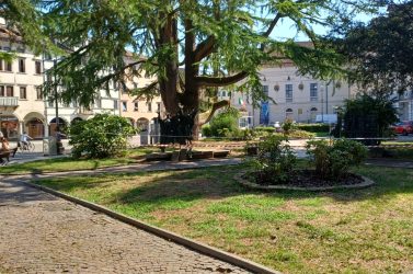 Piazza dei Martiri riapre (quasi) tutta: i pompieri mettono in sicurezza i giardini
