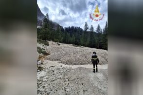 Frana al Passo Staulanza, vigili del fuoco al lavoro per le verifiche