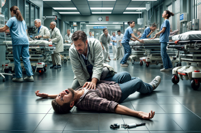 ai generated, emergency room, hospital, emergeny, patient, helping, doctor, assistance, healthcare, urgency, collapse, floor, stretcher, hospital staff, treatment, aid, patient care, emergency aid, busy, injury, hospital, hospital, hospital, hospital, hospital
